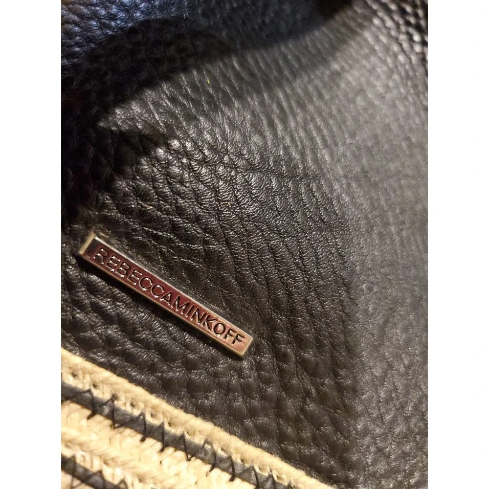 REBECCA MINKOFF Mansfield Medium‎ Black Leather Backpack Zipper Handbag